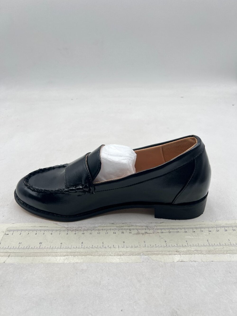 FOWT Black Women's Low Chunky Heel Loafers Round Toe Platform Unisex Shoes
